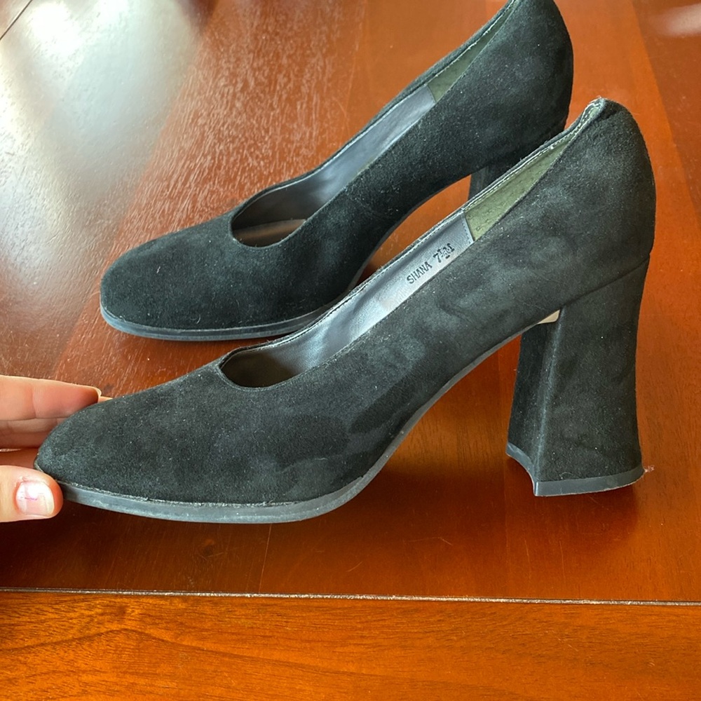 Chunky Suede Heel